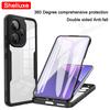 PocoM6 360 Full Body Front+Back Clear Case Shelluxe For Xiaomi POCO M6 M6Pro Pocophone M6 Pro Silicone Double Sided Phone Cover