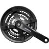 SHIMANO Front Chainwheel 175mm with Chain Guard BB Square Shaft EFCTY501E888CLB (MTB) FC-TY501 48×38×28T 8S/7S/6S Black/Compatible 122.5mm (D-NL)