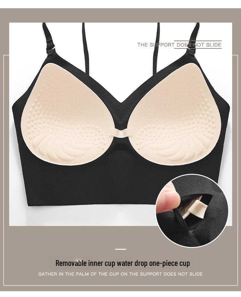 Summer U-shaped Backless Bra for Small-Chested Women with Chest Pads and Thin Style