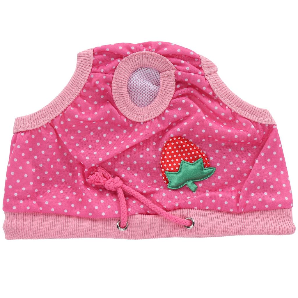 Физиологические штаны для домашних свиней с клубничным узором, гигиеническое белье для свиней, многоразовые подгузники, розовый S