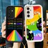 Phone Case for Samsung Galaxy A17 A16 A15 A14 A13 LGBT Rainbow Love Is Love A56 A36 A26 A55 A35 A25 A54 A34 A24 A53 A33 A23 A07