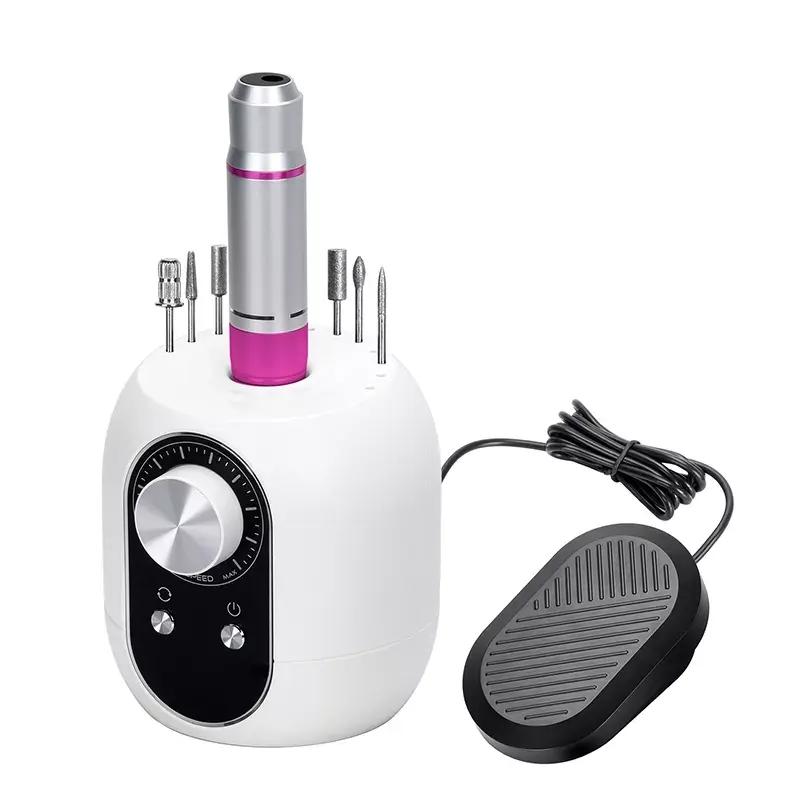 Шлифовка лака для ногтей 35000 об/мин, сильный электрический маникюрный фрезерный набор, дрель для ногтей, насадки для ногтей, высокоскоростной инструмент для гель-лака, набор для ногтей