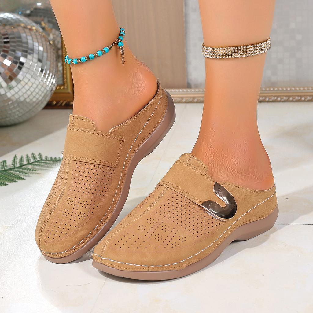 Модные Ретро Легкие Удобные Шлепанцы Слайды на Толстой Подошве Женские Шлепанцы Повседневный Новый Узор Повседневные Однотонные Сандалии