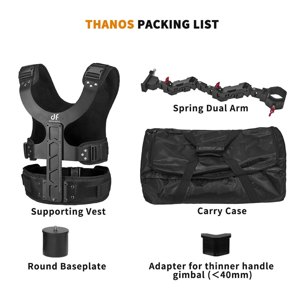 DF DIGITALFOTO THANOS Система стабилизации подвеса с двойным пружинным рычагом + разгрузочный жилет Совместима с DJI Ronin S