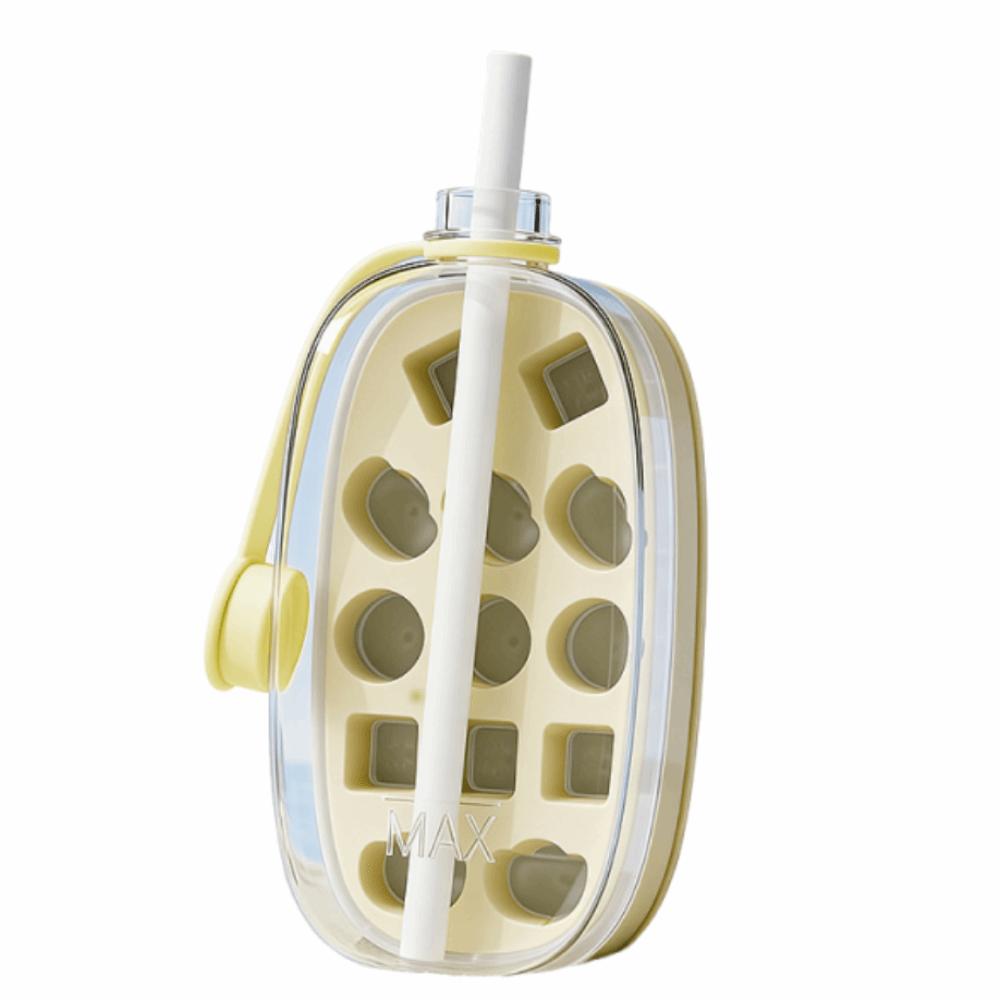 2 in 1 Ice Cube Water Bottle Press Type Ice Cube Molds Multi-Function Ice Maker  Summer Use