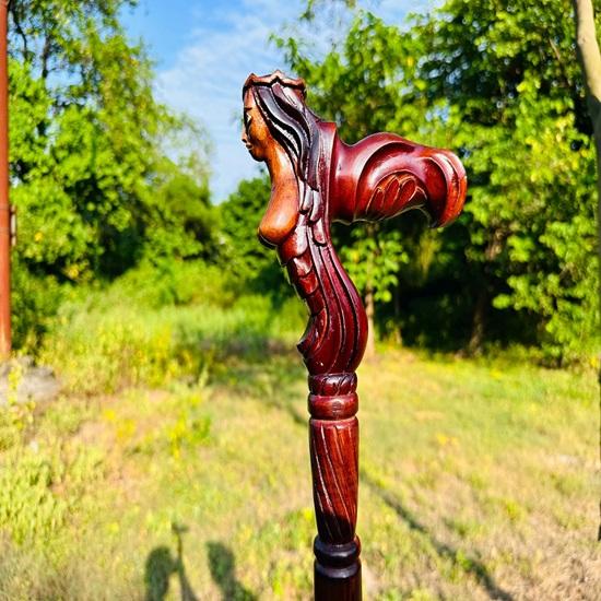 Трость для ходьбы Бабушка Трость Женская Голова Трость Трость Для Взрослых Деревянная Трость Рождественский Подарок