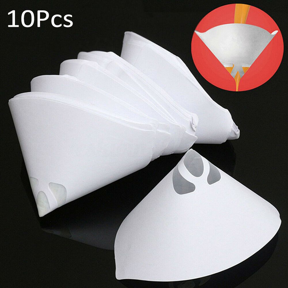 10Pcs/set 100 Mesh Conical  Straining Funnel Cup Paper Paint Strainer Filter Mesh