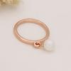 Кольцо из стерлингового серебра 925 пробы, креативный жемчужный кулон, кольцо из розового золота для женщин, подарок на свадьбу, модные украшения