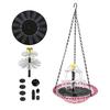 Yousheng Solar Bird Bath Fountain, 3-Tier Cascading Fountain Hanging Bird Bath, Solar Powered Outdoor Hummingbird Bath Fountain, for Garden Backyard
