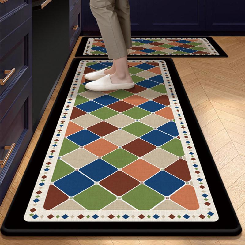 Kitchen Floor Mat - Anti-oil, Washable, Non-wearing Carpet Pad. Home Use. Absorbs Water and Oil. Resistant To Dirt. New Style.