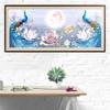 Full Round Drill Diamond Painting Peacock Flower Cross Stitch Diamond Embroidery Scenery Beaded Diamond Art Home Decor