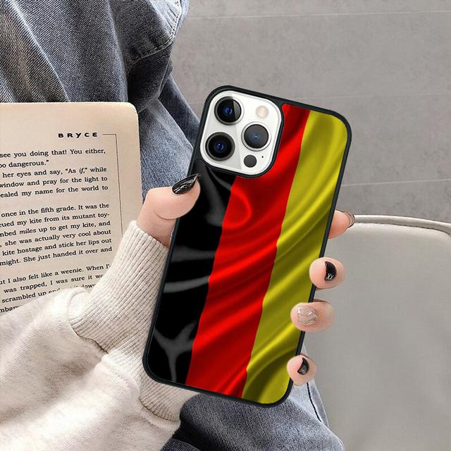 Баннер Флаг Германии Чехол для телефона для iPhone 17 Air 16 16e 15 13 14 11 12 Pro Max Max Plus coque fundas Оболочка