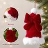 DIY Mini Velvet Tree Tower Pendant Handmade Christmas Bows Hanging Ornament  Party Supplies