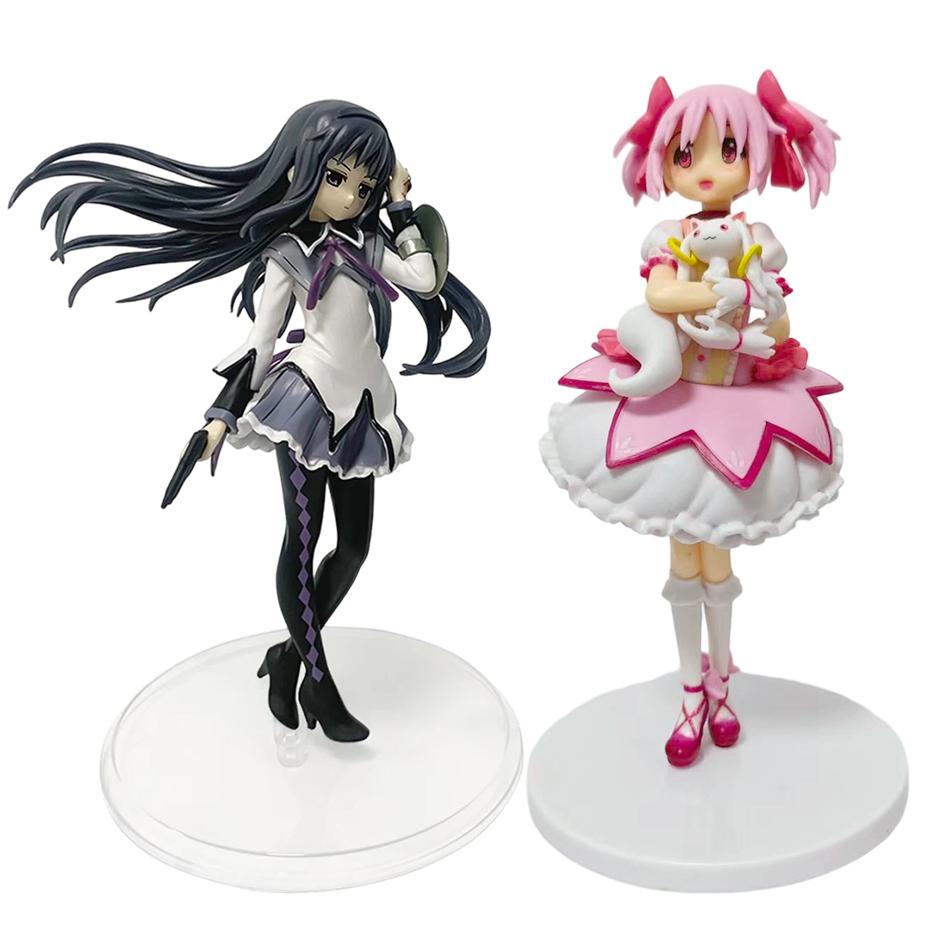 Anime Puella Magi Madoka Magica FigureAkemi Homura16.5cm/ Kaname Madoka Magic18cm Model Kawaii Decoration Doll Kid Toy Xmas Gift