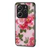 For Xiaomi Redmi Note 14 5G Case Floral Pattern TPU+Tempered Glass Protective Phone Cover