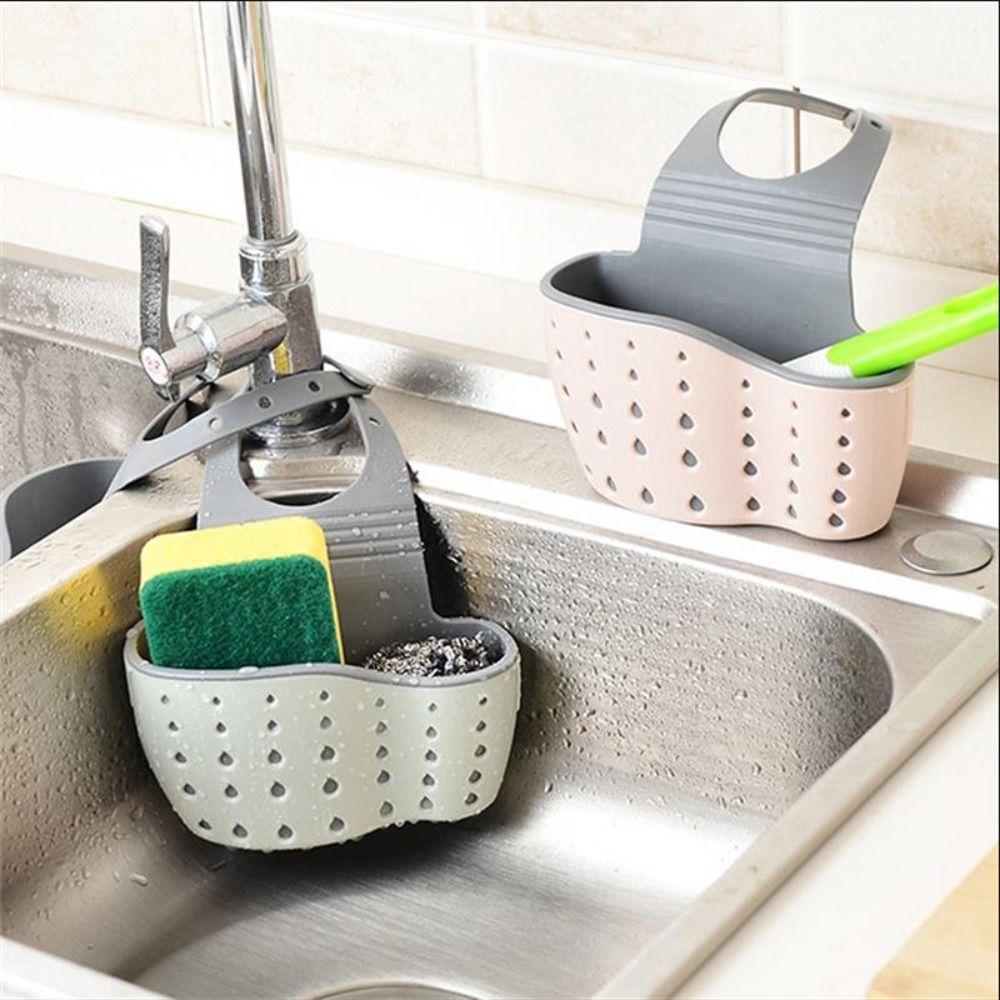 Non Perforated Soap Hanging Kitchen Organizer Storage Rack Drain Basket Storage Bag Sink Basket