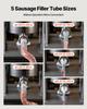 Manual Sausage Stuffer, 33 LBS / 15 L Vertical Meat Stuffer, Heavy Duty Sausage Casing Meat Stuffing Machine, Dual-Speed Stainless Steel Filler with 5
