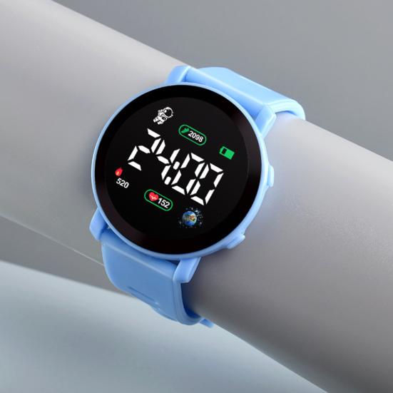 Детские светодиодные цифровые часы с автоматической датой, неделей, водонепроницаемые, с календарем, спортивные наручные часы для мальчиков