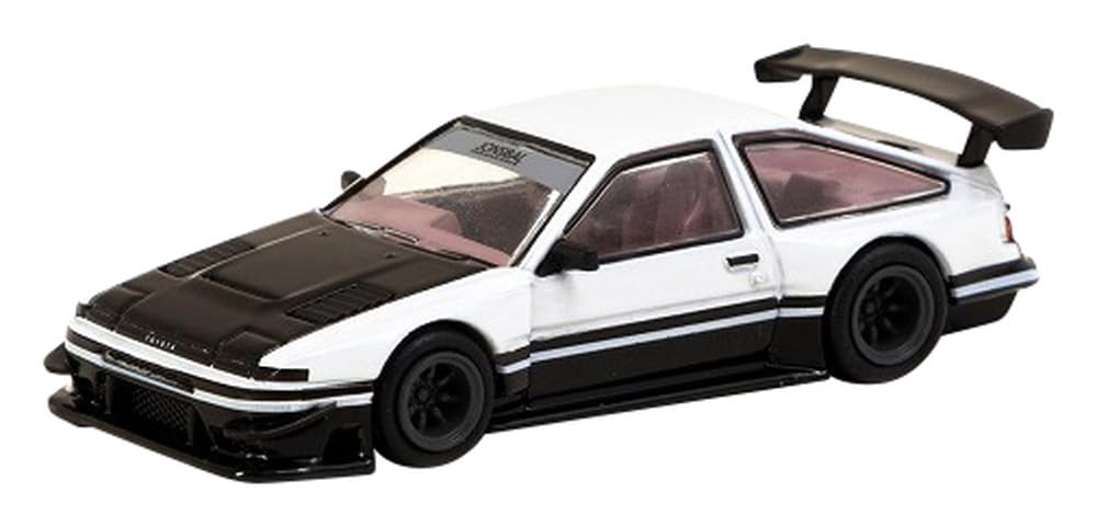 TARMACWORKS Toyota Sprinter Trueno AE86 Widebody от Jon Sibal Готовая модель 1/64 Белый/Черный T64G-060-WB