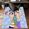 1pc P-Phineas and Ferb Design Printed Area Rug Carpet for Bedroom Living Room Home Decor Rugs Mat Non Slip Mat Rug for Bedside