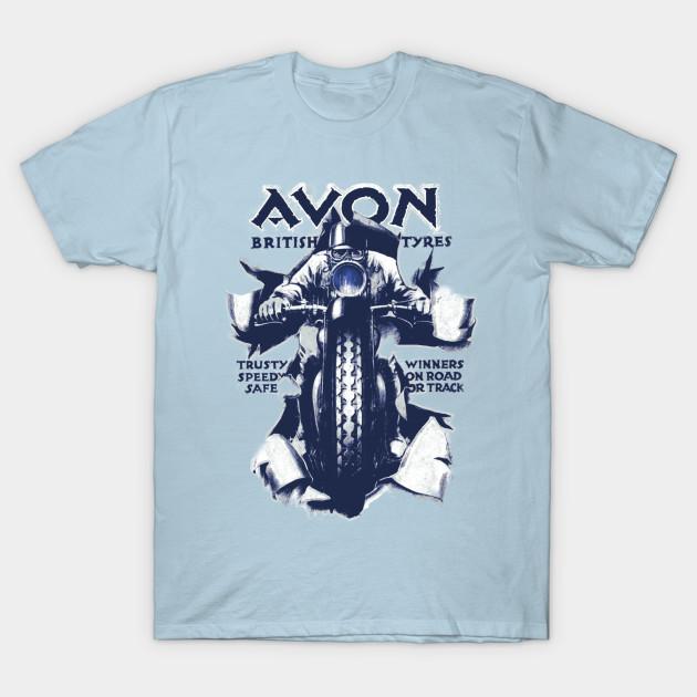 Азиатский размер Мужская футболка с принтом Avon Tires Печать методом термопереноса без вырезки Хлопковая футболка
