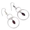 Amethyst Quartz Gemstone Handmade Silver Jewelry Earrings 1.5''