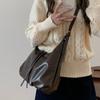 Solid Color Tote Bag Large Capacity Ladies Crossbody Bag Trendy Pu Shoulder Bag  Holiday