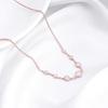 Silver Rose Gold Zircon Studded Necklace Gifts for Women Girls