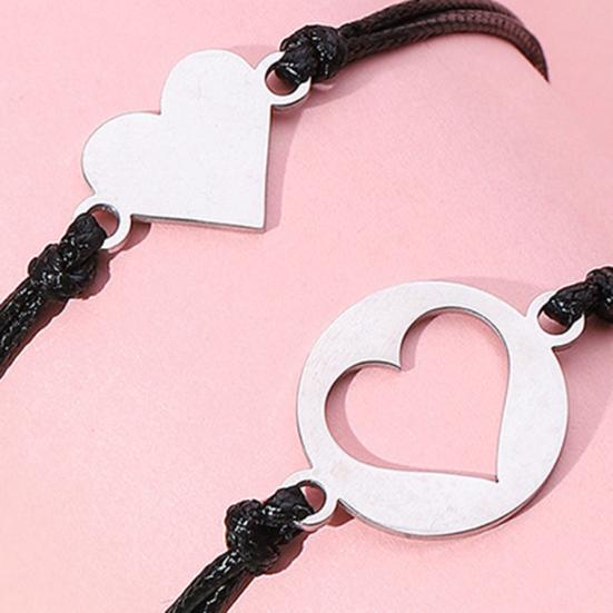 1 пара браслетов для мамы и дочки, регулируемые плетеные веревочки, повседневные, геометрические, универсальные украшения, назад к