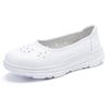 Fashion Flat Shoes Women Loafers Casual Slip On Nurse Shoes Women Outdoor Non Slip Soft Breathable White Work Shoe