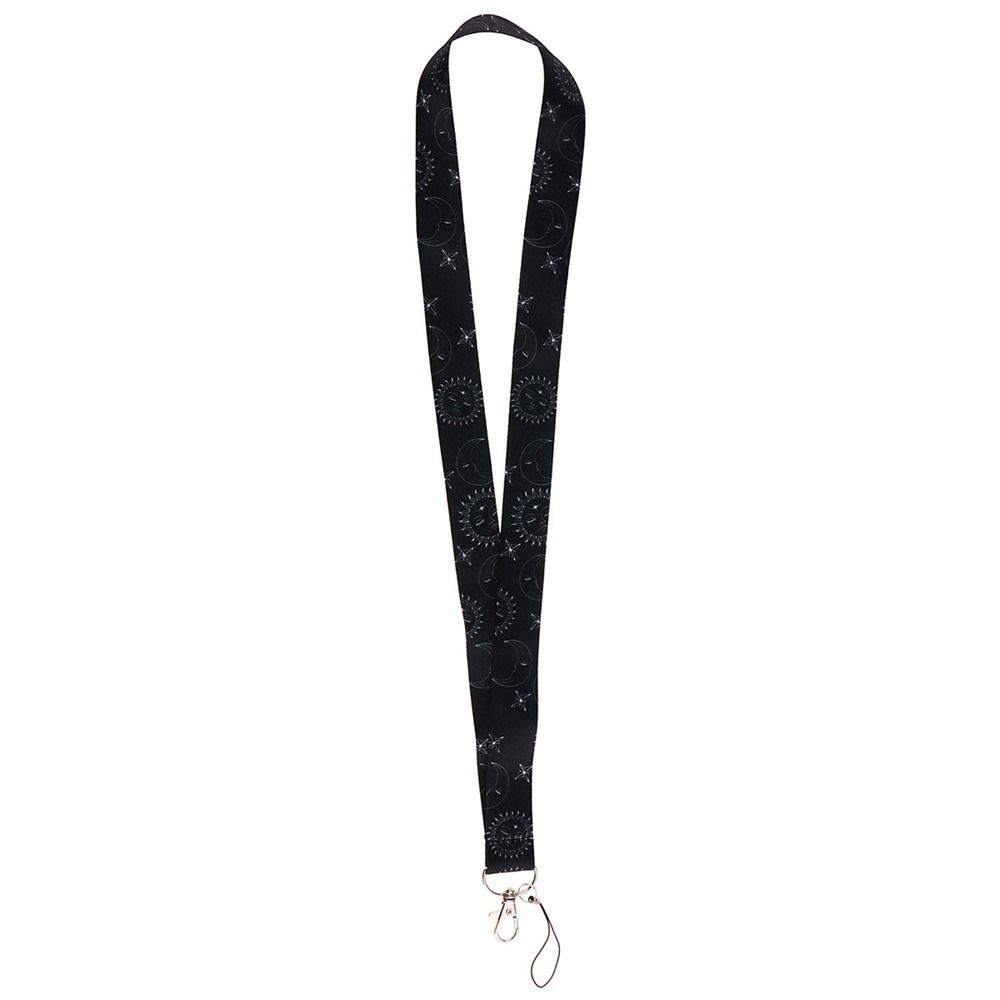 Sun and Moon Stars Lanyard Keyrings ID Card Holder Badge Holder Hanging Rope Phone Neck Strap