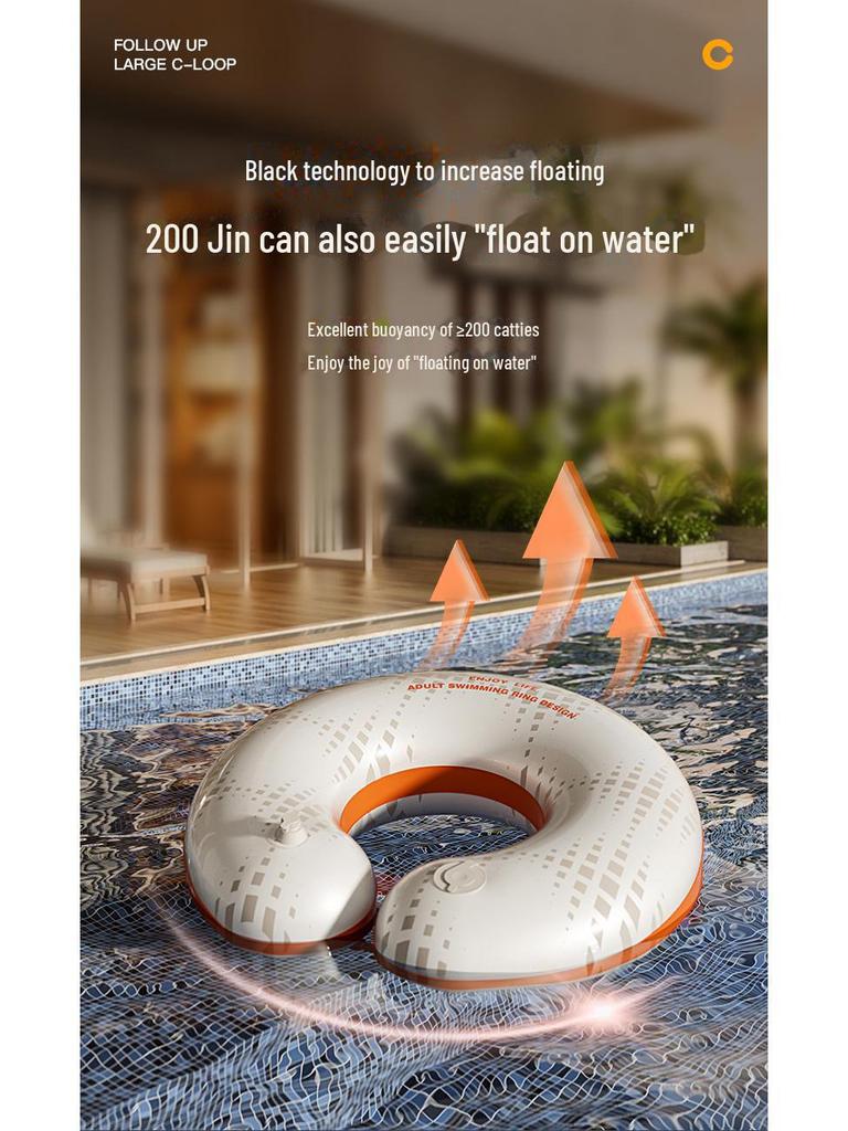 Прочный детский надувной плавательный круг толкающего типа