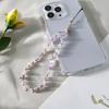 Изысканный ремешок для мобильного телефона с бусинами из натурального камня, милый ремешок для телефона, универсальный ремешок для мобильного телефона, защищающий от потери, подарки