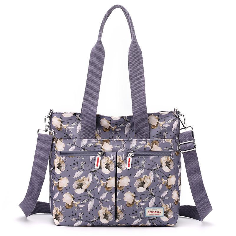 Женская сумка с цветочным узором, винтажная сумка через плечо, большая вместимость, сумка через плечо