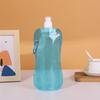 Collapsible Water Bottle 480ml BPA Free Reusable Water Pouch Hiking Camping Travel Sports Folding Water Bag Portable Leak-Proof