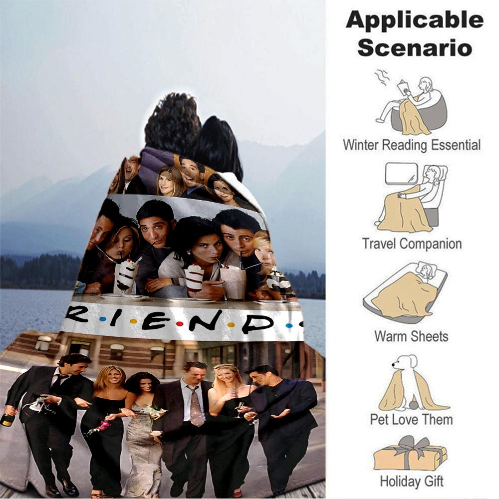 Friends Forever Celebration Blanket Soft Throw Blanket For Home Bedroom Bed Sofa Travel Office Solid Christmas Blanket