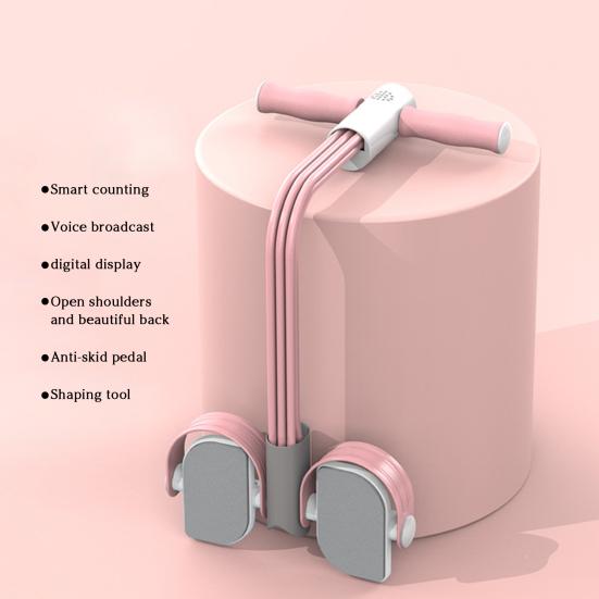 Педальный эспандер с цифровым счетчиком, многофункциональный натяжной трос, 4/6-трубчатый, эластичный, для йоги, педаль-пулемет, тренажер для растяжки тела, домашний спортзал, тренировки