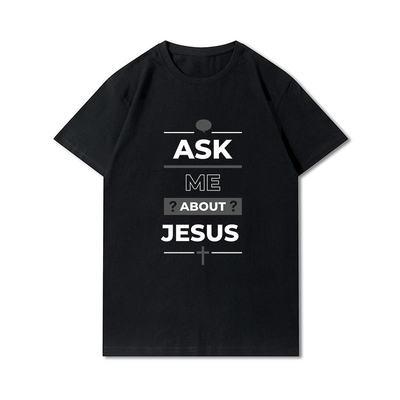 Футболка большого размера «Я люблю Иисуса» Христианская вера Унисекс Повседневные хлопковые топы Персонализированная печать Уличная одежда Подарок для любителей Иисуса Футболка