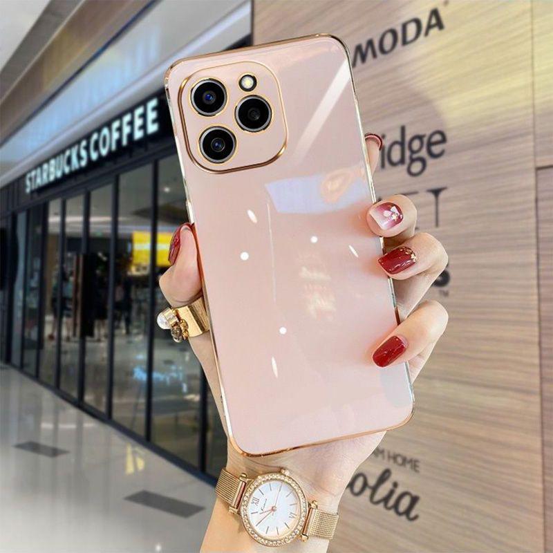 Чехол для Infinix Smart 8 Pro Чехол для телефона Smart8 Plus 8HD с прямым краем, гальваническое покрытие, ударопрочный силиконовый чехол для задней панели, мягкий чехол