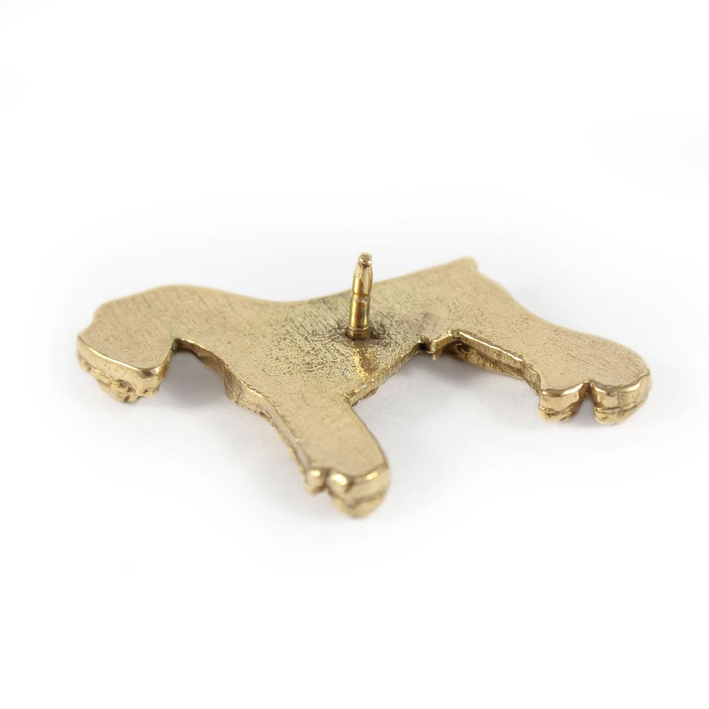Schnauzer - Dog brooch in decorative box, elegant gold-plated pin, Art-Dog brand jacket pin