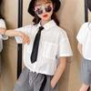 Blaze Accessories for Wedding For Kids Elastic Necktie Children Tie Solid Color School Uniform Tie