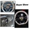 Комплект подогрева рулевого колеса автомобиля 6 режимов Пластиковый нагрев 12 В Карбоновый красный Новый Светодиодный Теплый синий Волокно Накладка Переключатель Накладки Жгут проводов K8J4