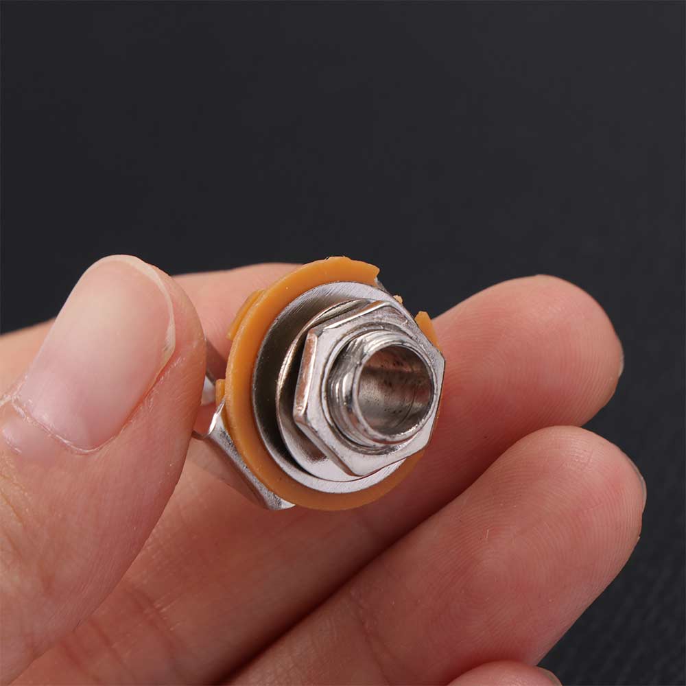 10pcs 1/4" (6.35mm) Electric Guitar Input Jack Plug Socket Guitar Pickup Output Jack Microphone