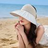 Женская шляпа-козырек от солнца летняя с широкими полями, кепка для рыбалки с бантом, защита от УФ-лучей, полуоткрытый верх, пляжная шляпа для походов, путешествий