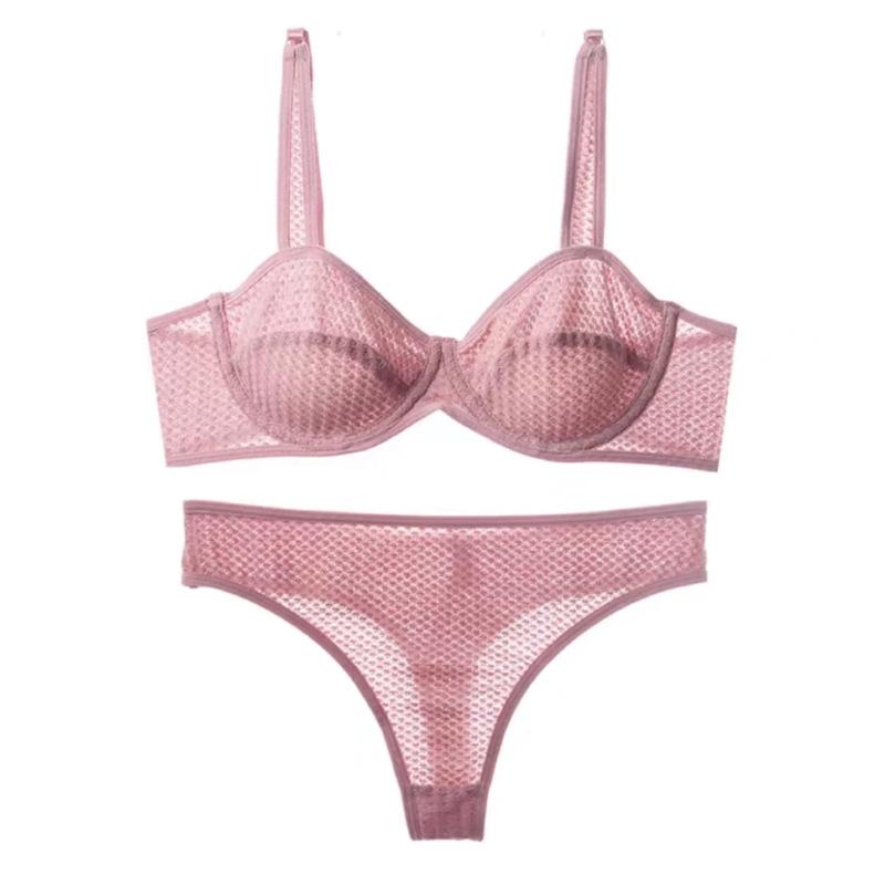 Комплект нижнего белья ярких цветов для женщин, летний ультратонкий комплект с бюстгальтером пуш-ап, французский сексуальный бюстгальтер без косточек из кружевной ткани, дышащие бюстгальтеры, комплекты стрингов