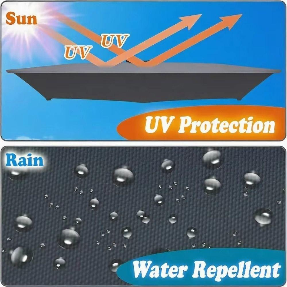 Rectangular Patio Umbrella Waterproof Sunshade Easy to Install Replacement Canopy Backyard