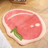 Cute Fruit Shape Bathroom Mat Peach Lemon Floor Rug Anti Slip Floor Carpet Bedside Doorway Toilet Soft Comfortable Bath Rug