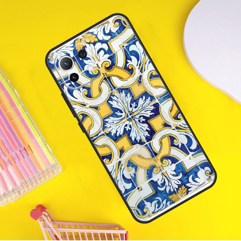 Чехол с португальской плиткой для Xiaomi 14 Ultra 13 11T 12T 13T 14T Pro POCO X7 X6 Pro X3 X5 F3 F5 M6 F6 Pro