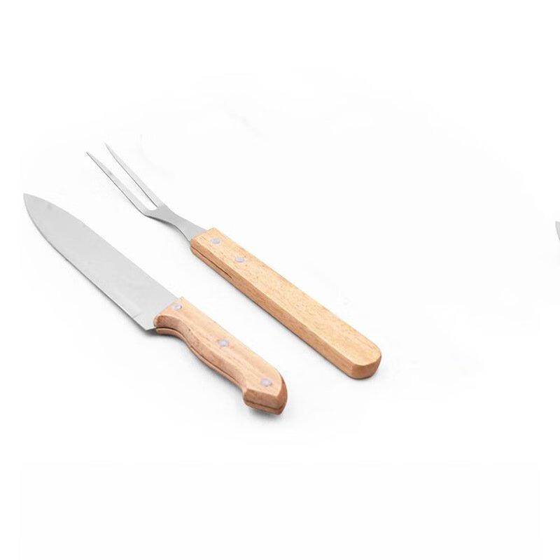 ZISIZ BBQ Rubberwood Handle Utensil Set (2 x 3-Piece)