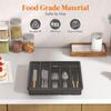 Cabinet Tray Silverware Organizer with Lid Plastic Drawerstore Covered Utensil Tray Cutlery Holder Kitchen Drawer Organizer